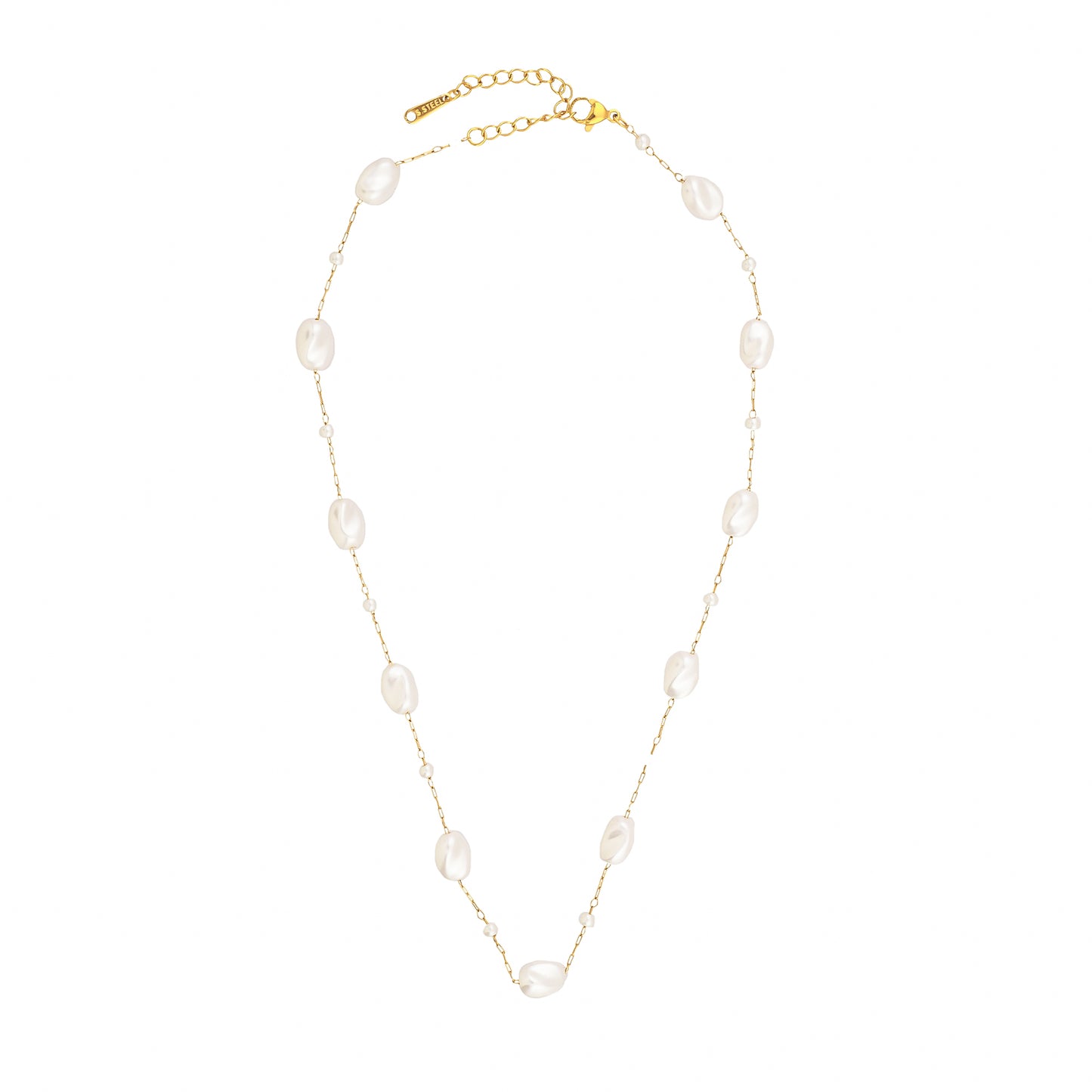 Bradiya Baroque Pearl Gold Necklace - Anti-Tarnish Luxury - Bradiya