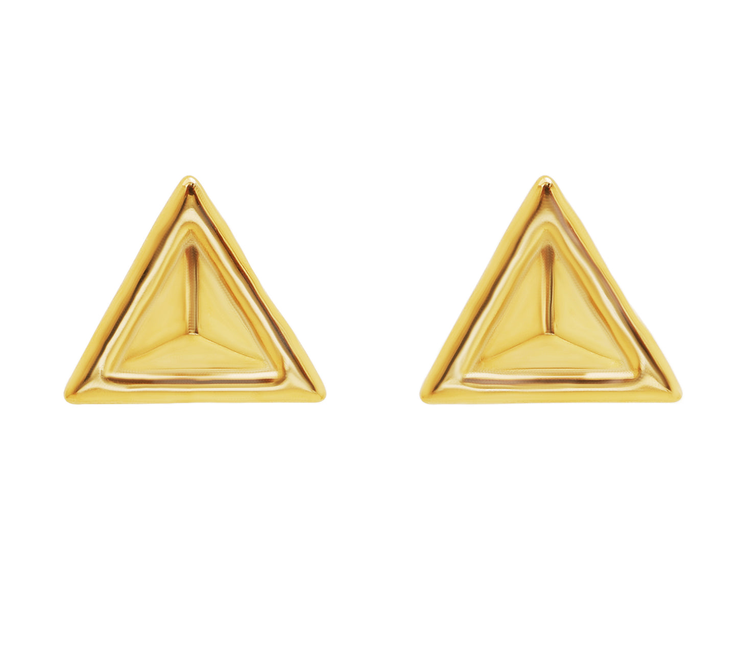 Bradiya Golden Giza Studs - Tarnish-Free Luxury Earrings - Bradiya