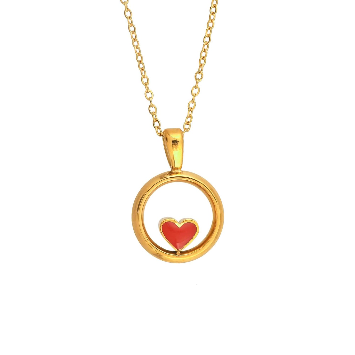 Bradiya Dropping Heart Gold Pendant - Anti-Tarnish Luxury - Bradiya