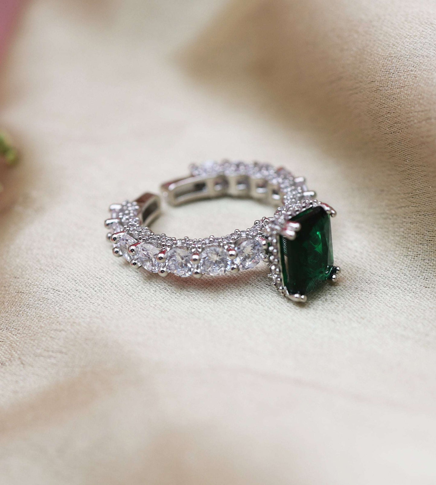 Emerald Envy Ring Luxury Anti-Tarnish Protection - Bradiya