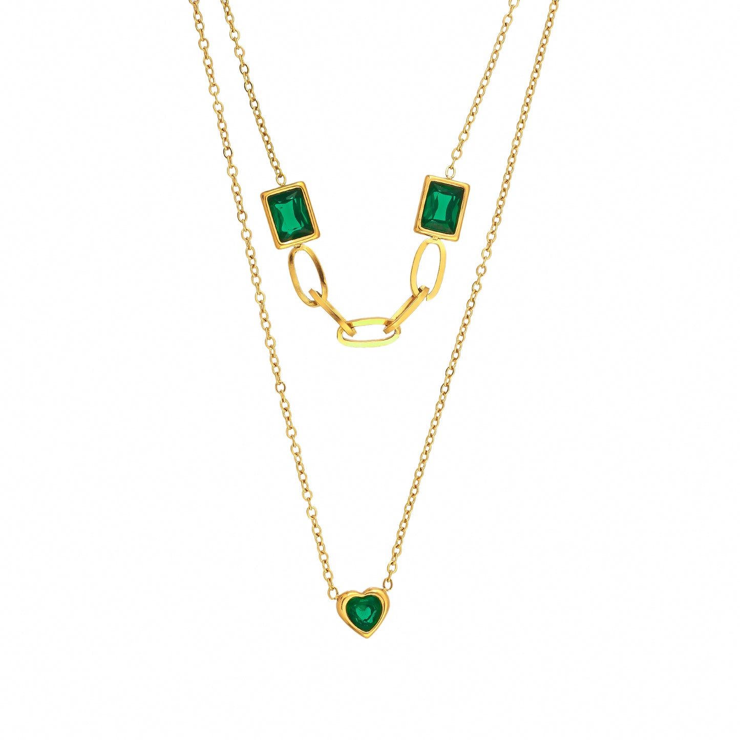 Bradiya Emerald Isle Duo Necklace - Bradiya