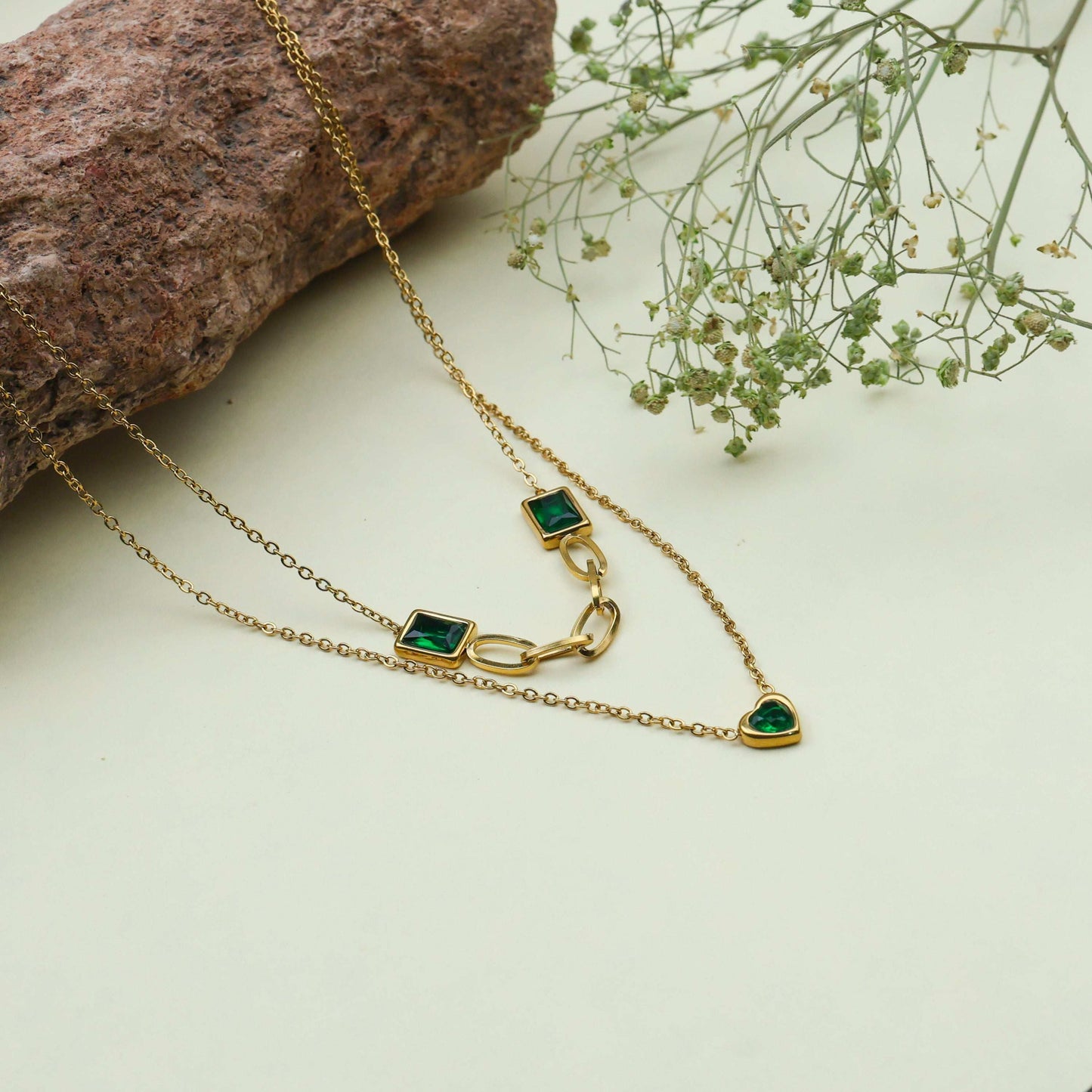 Bradiya Emerald Isle Duo Necklace - Bradiya