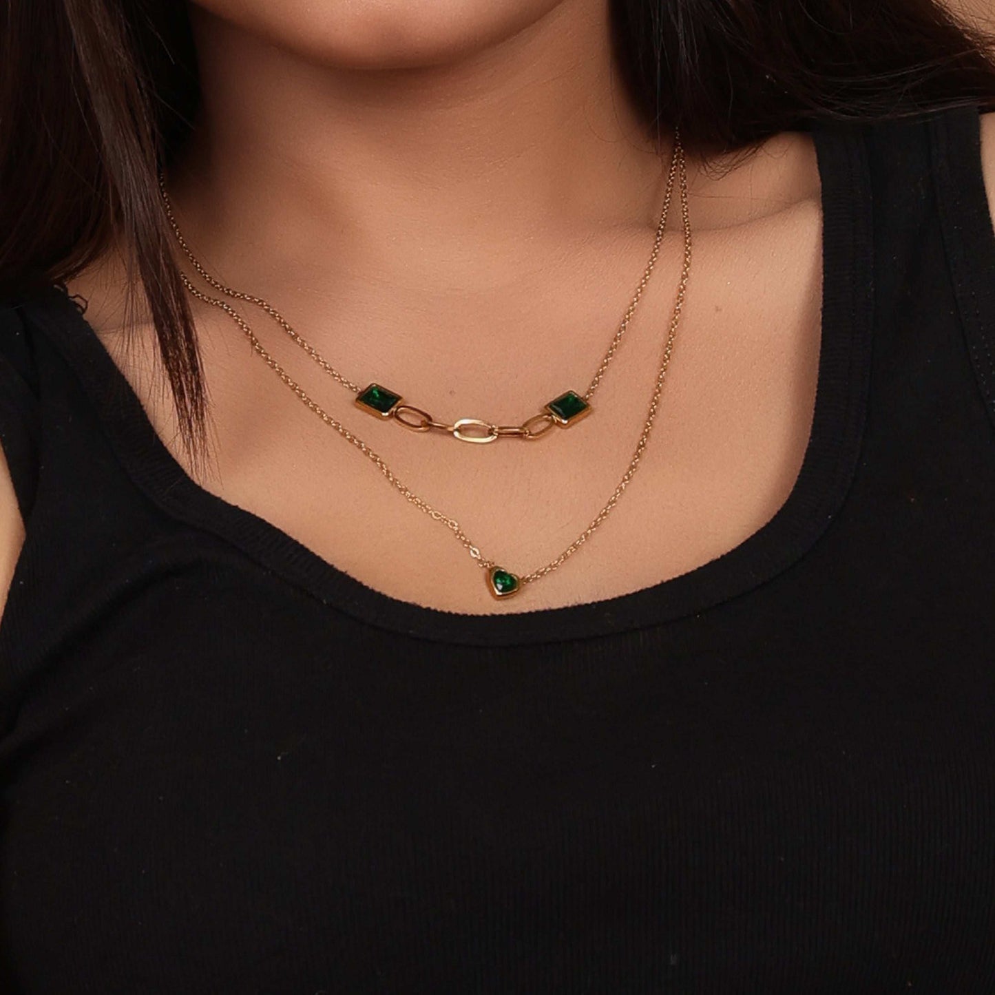 Bradiya Emerald Isle Duo Necklace - Bradiya