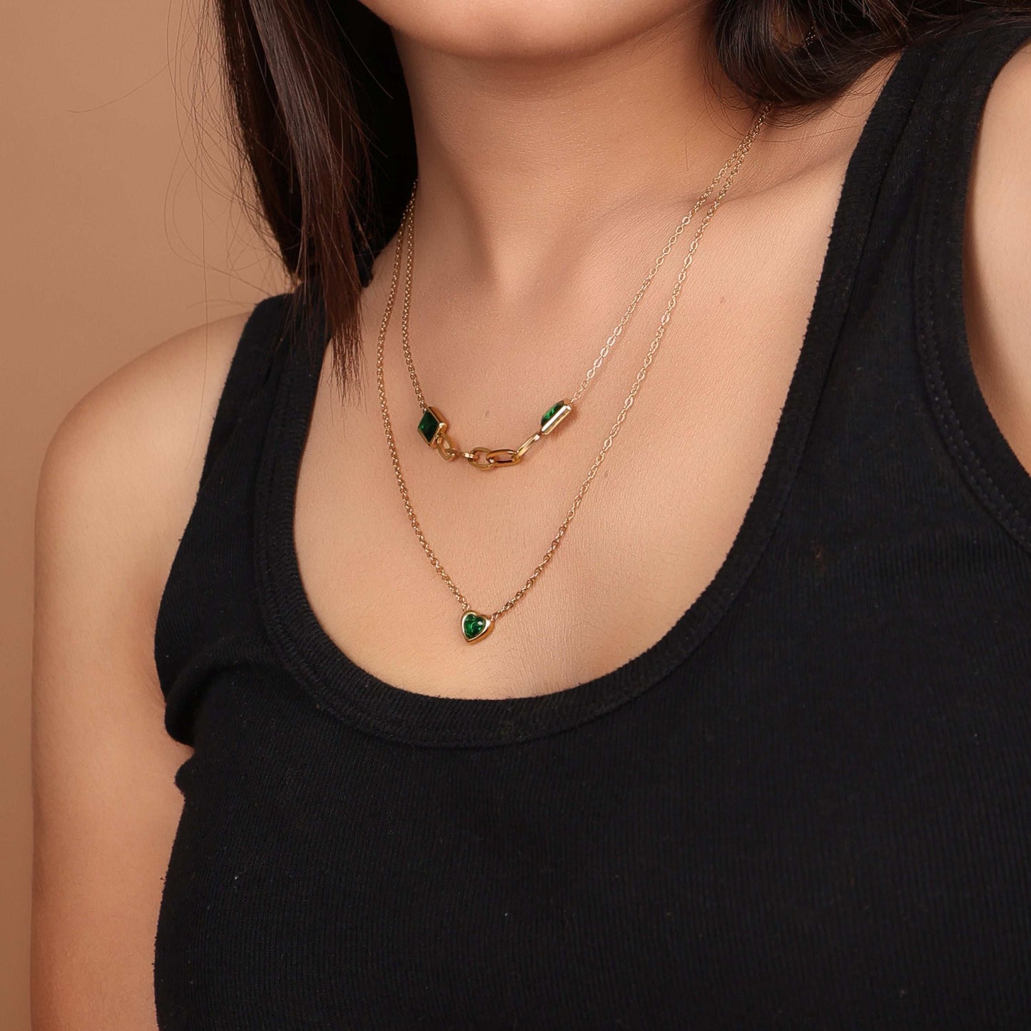 Bradiya Emerald Isle Duo Necklace - Bradiya