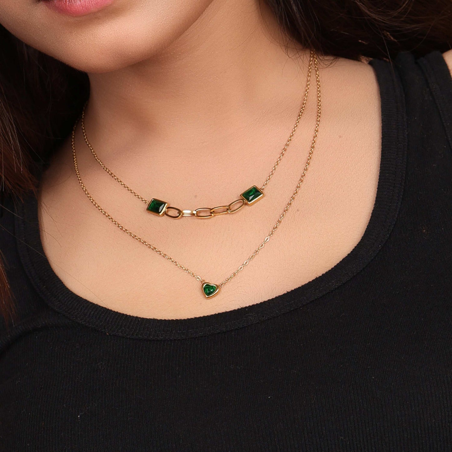 Bradiya Emerald Isle Duo Necklace - Bradiya