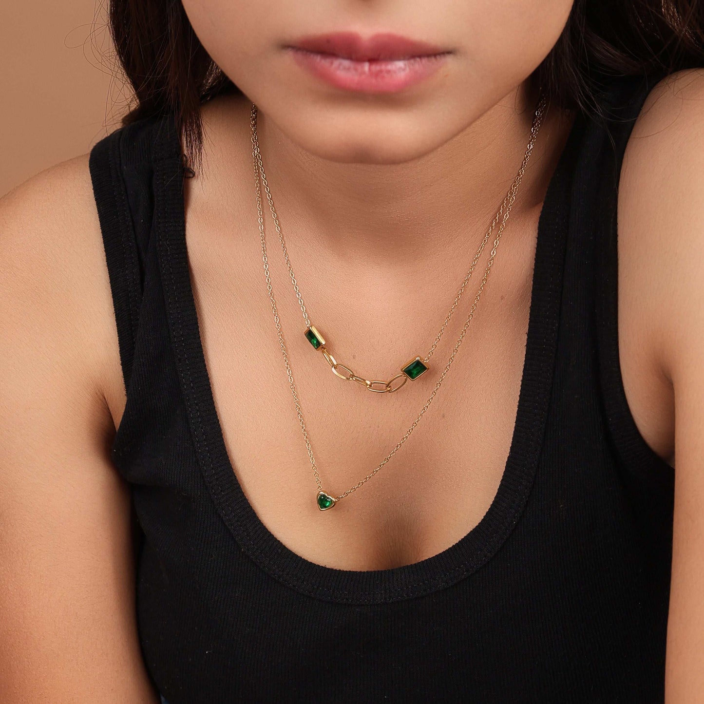 Bradiya Emerald Isle Duo Necklace - Bradiya