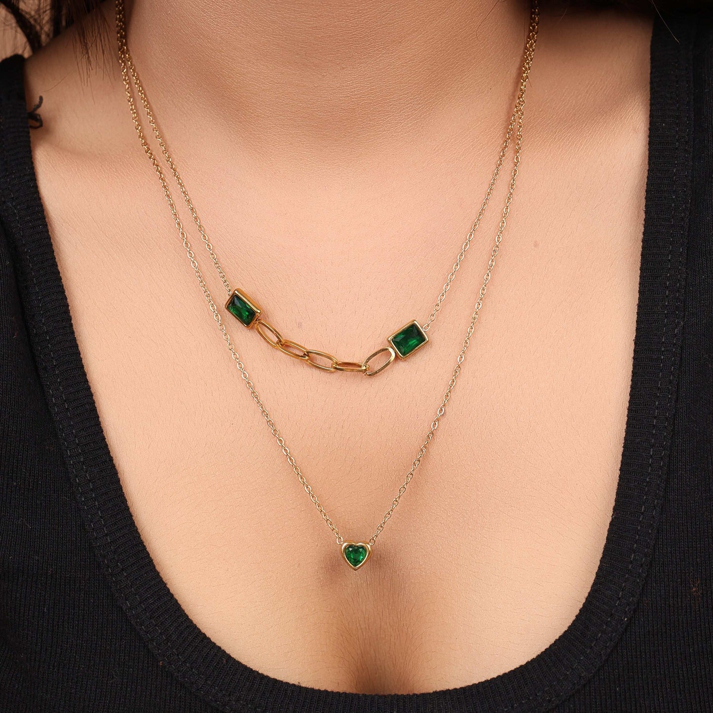 Bradiya Emerald Isle Duo Necklace - Bradiya