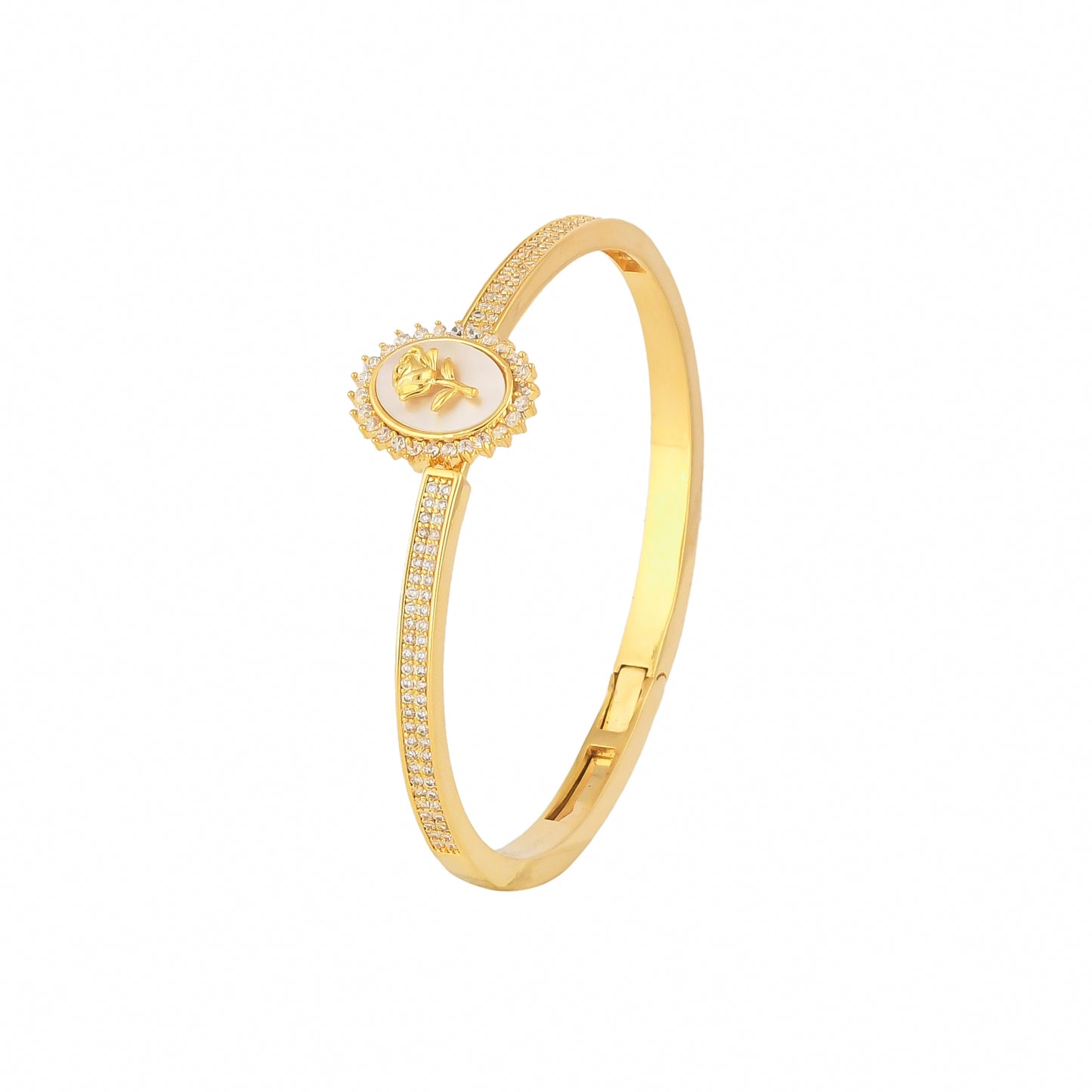 18Kt Gold Plated Gilded Rose Bracelet - Bradiya