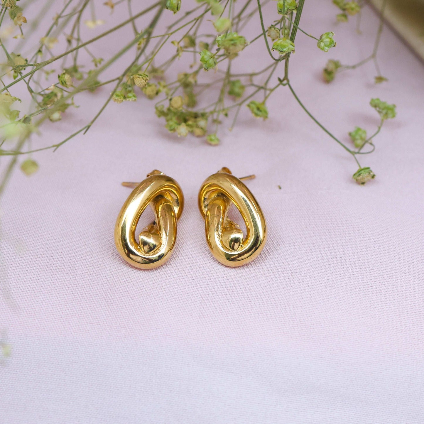 The Golden Knot of Joy Anti-tarnish Earrings - Bradiya