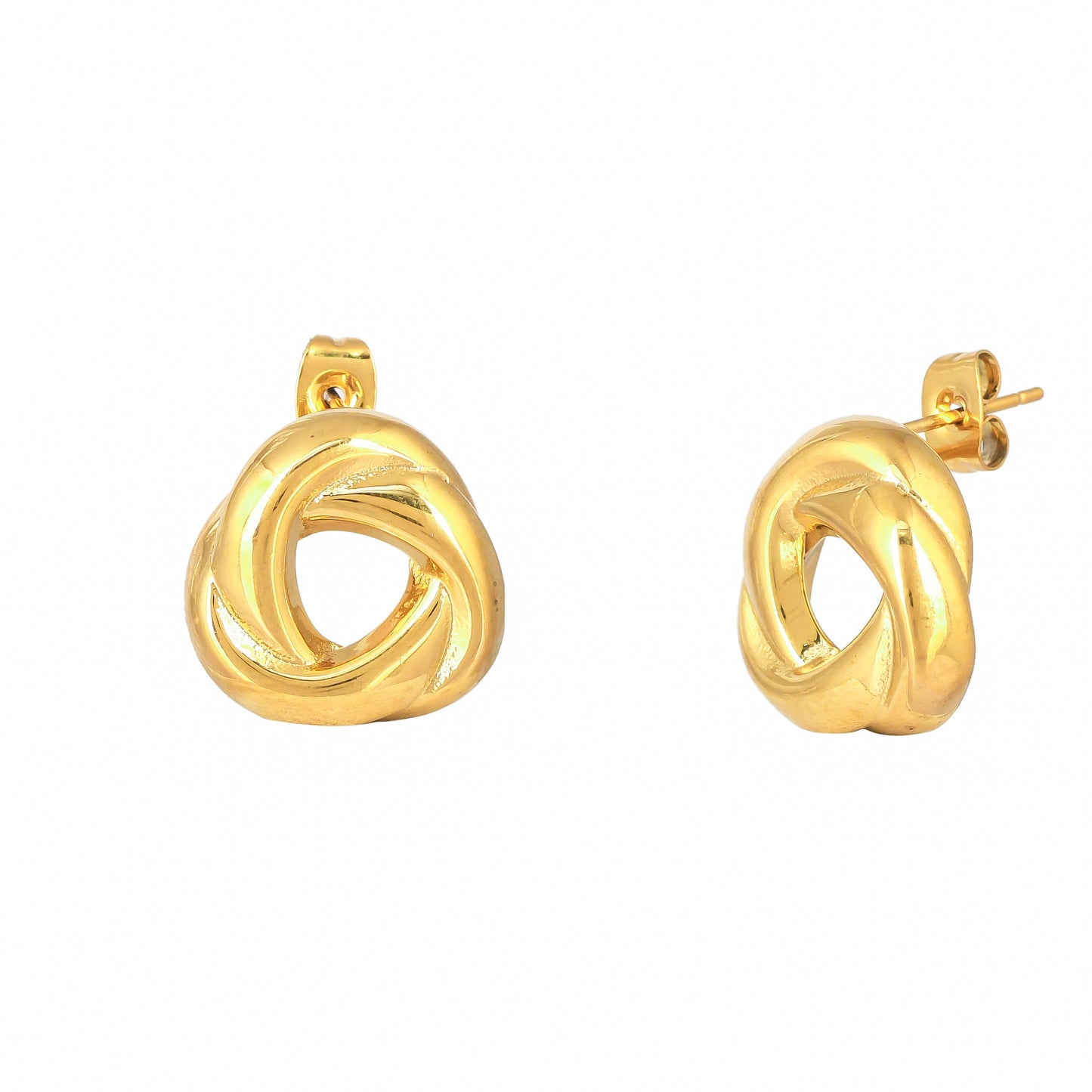 Bradiya Gold Knot Stud Earrings - Anti-Tarnish Luxury - Bradiya