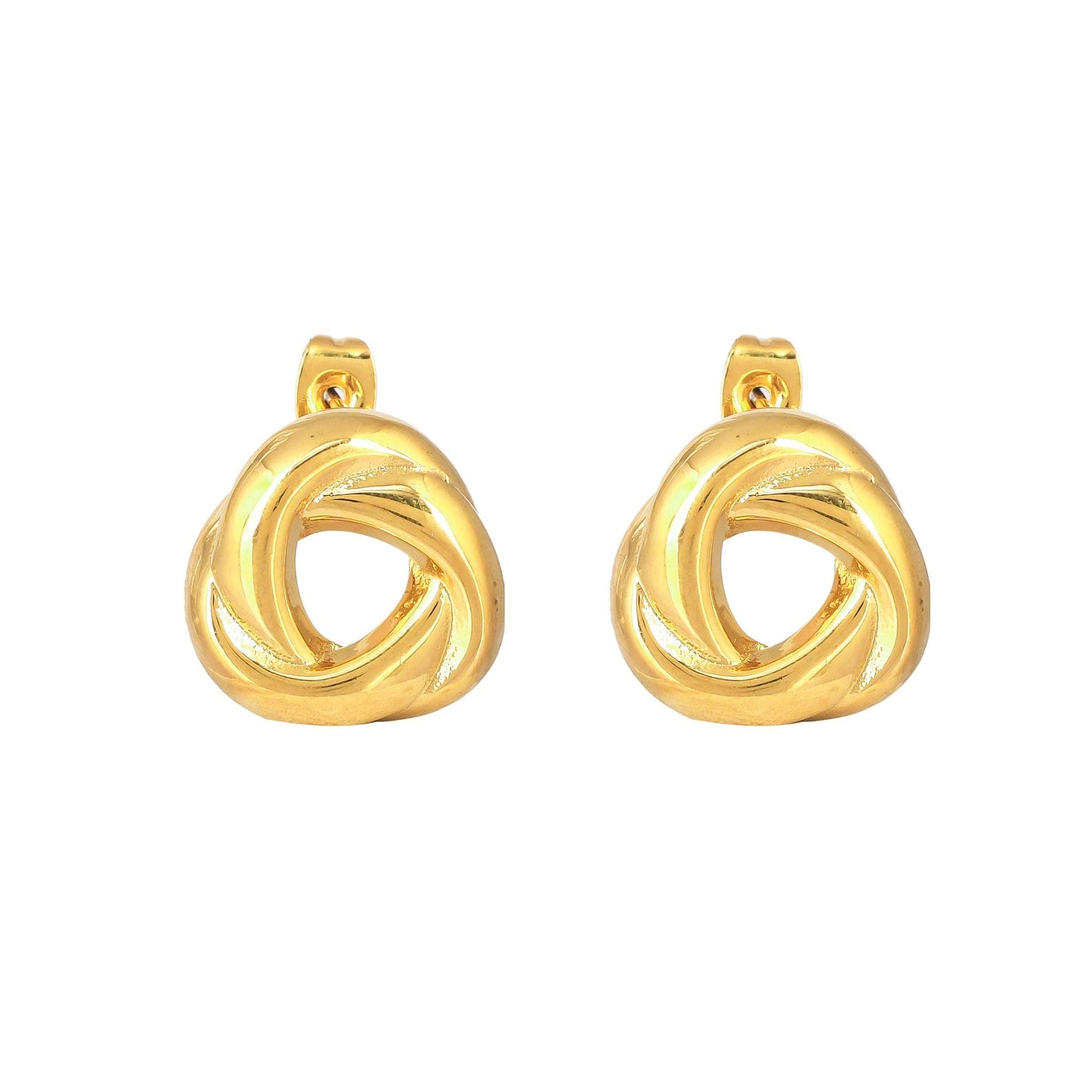 Bradiya Gold Knot Stud Earrings - Anti-Tarnish Luxury - Bradiya