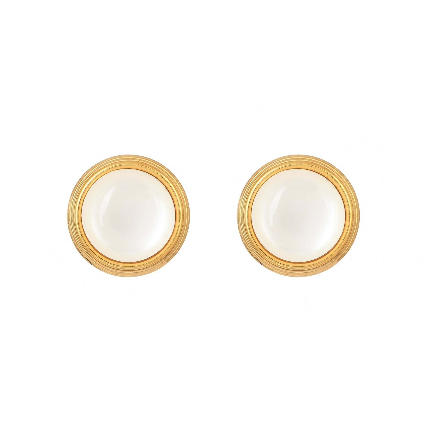 Bradiya Moonstone Halo Stud Earrings - Anti-Tarnish Luxury - Bradiya