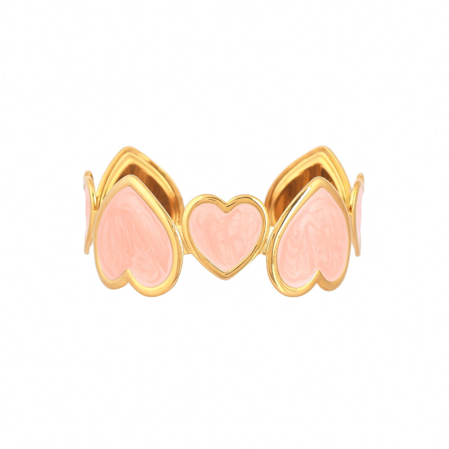 Enamel Heart Band Romantic Bracelet - Bradiya