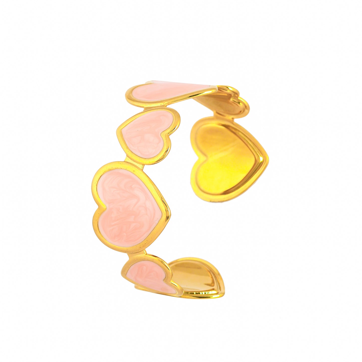 Enamel Heart Band Romantic Bracelet - Bradiya