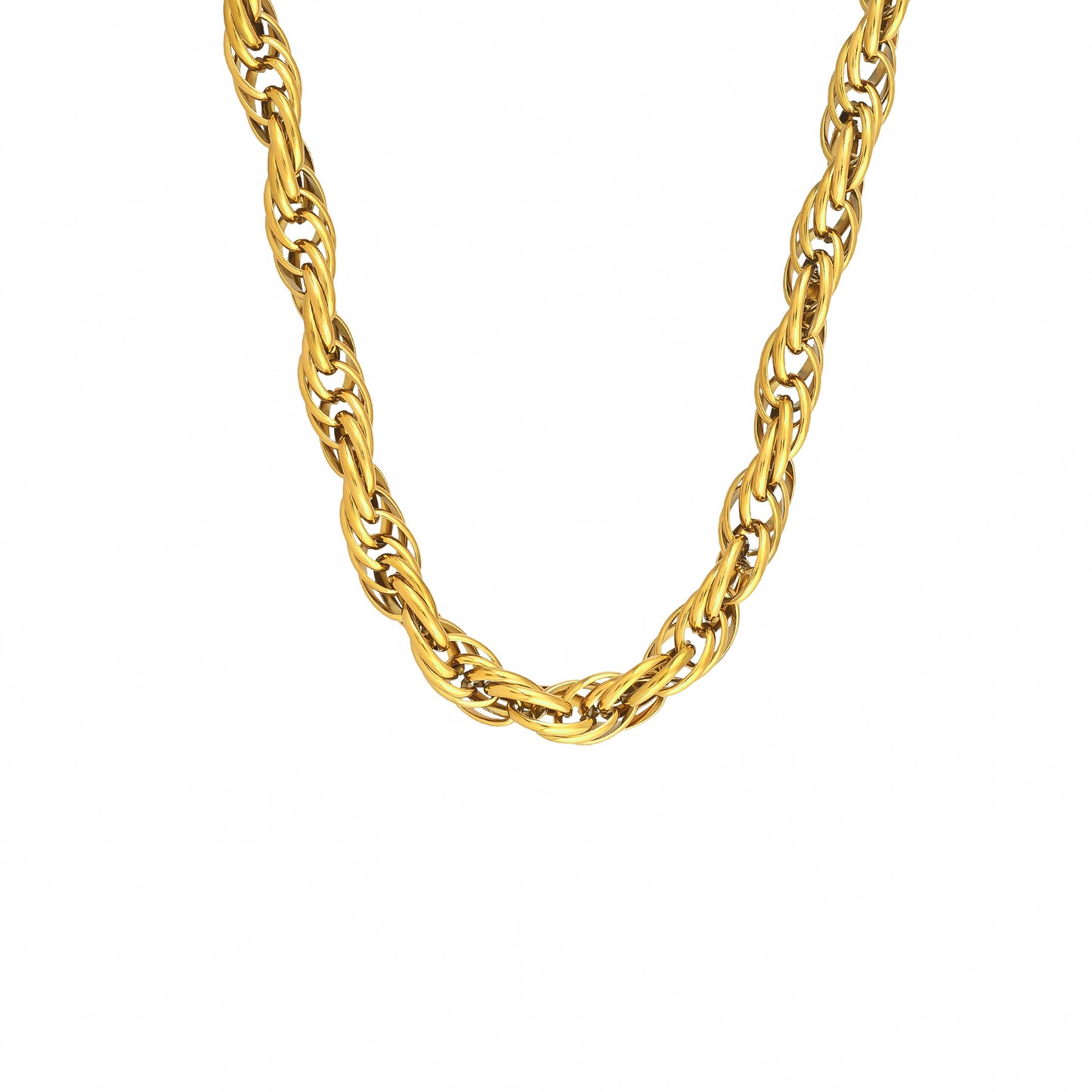 Gold Rope Chain Necklace - Bradiya