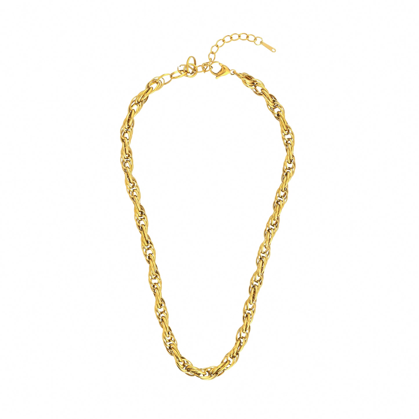 Gold Rope Chain Necklace - Bradiya
