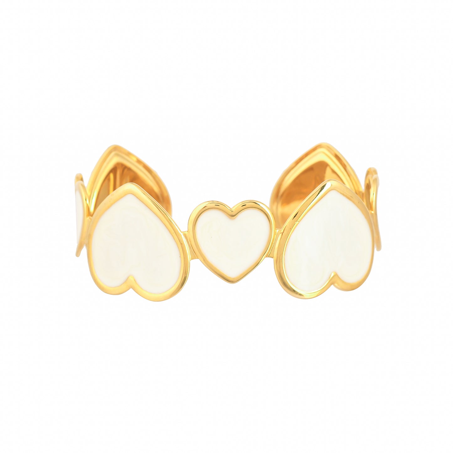 Enamel Heart Band Romantic Bracelet - Bradiya