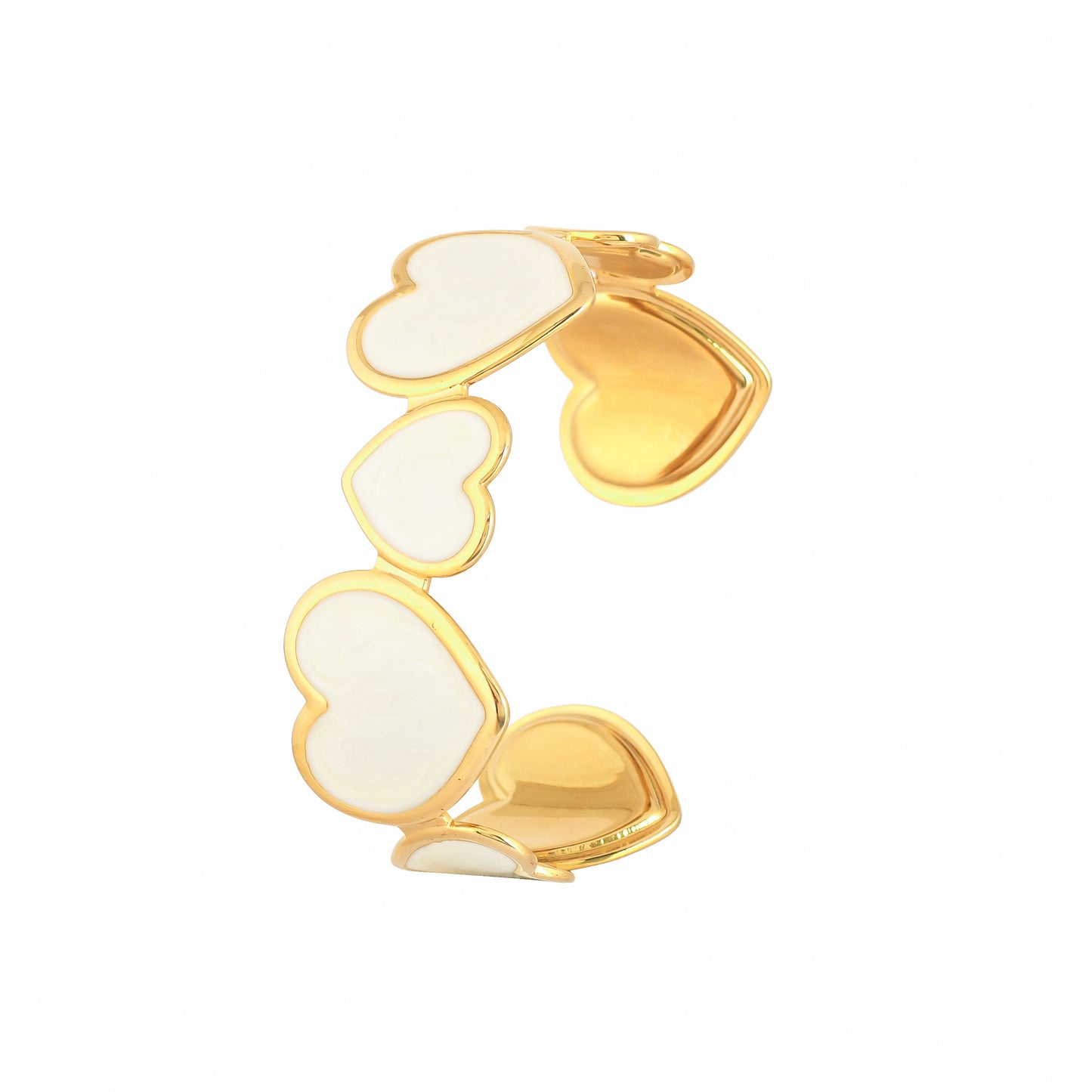 Enamel Heart Band Romantic Bracelet - Bradiya