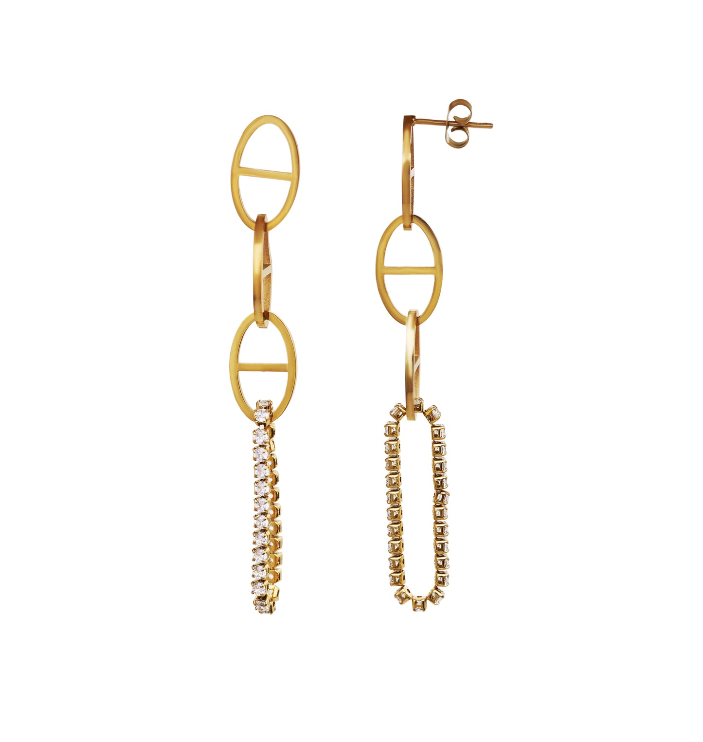The Golden Cascade Earrings - Bradiya