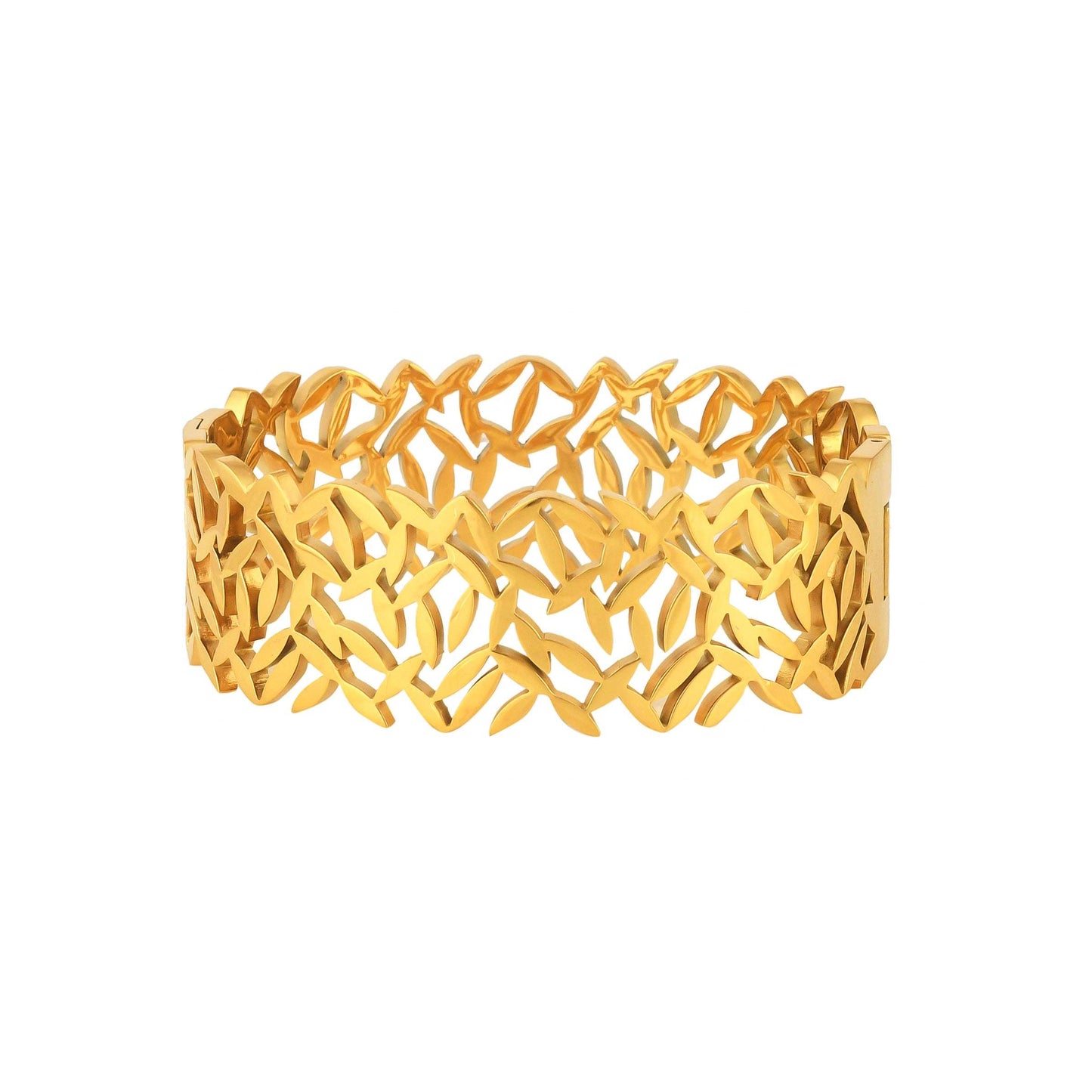 Golden Leaf Beautiful Bangle - Anti-Tarnish Luxury - Bradiya