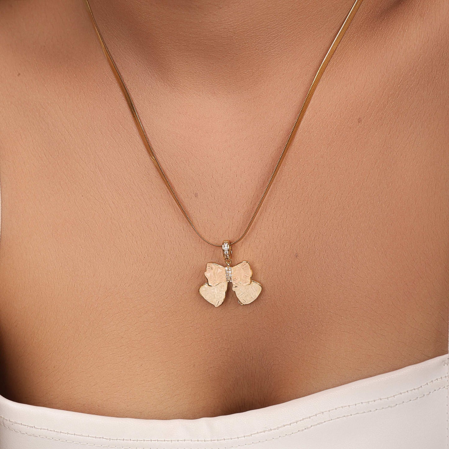 Bradiya Luxury Butterfly Necklace - Anti-Tarnish Shine - Bradiya