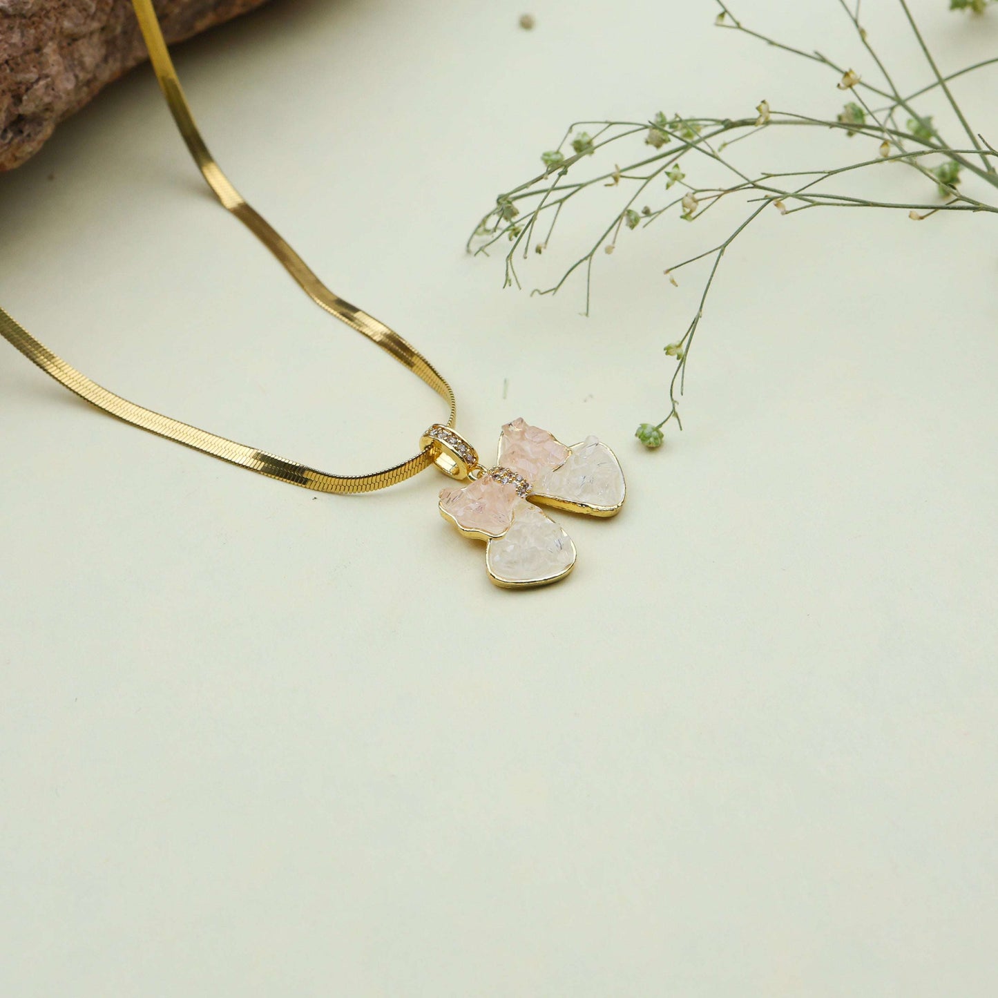 Bradiya Luxury Butterfly Necklace - Anti-Tarnish Shine - Bradiya