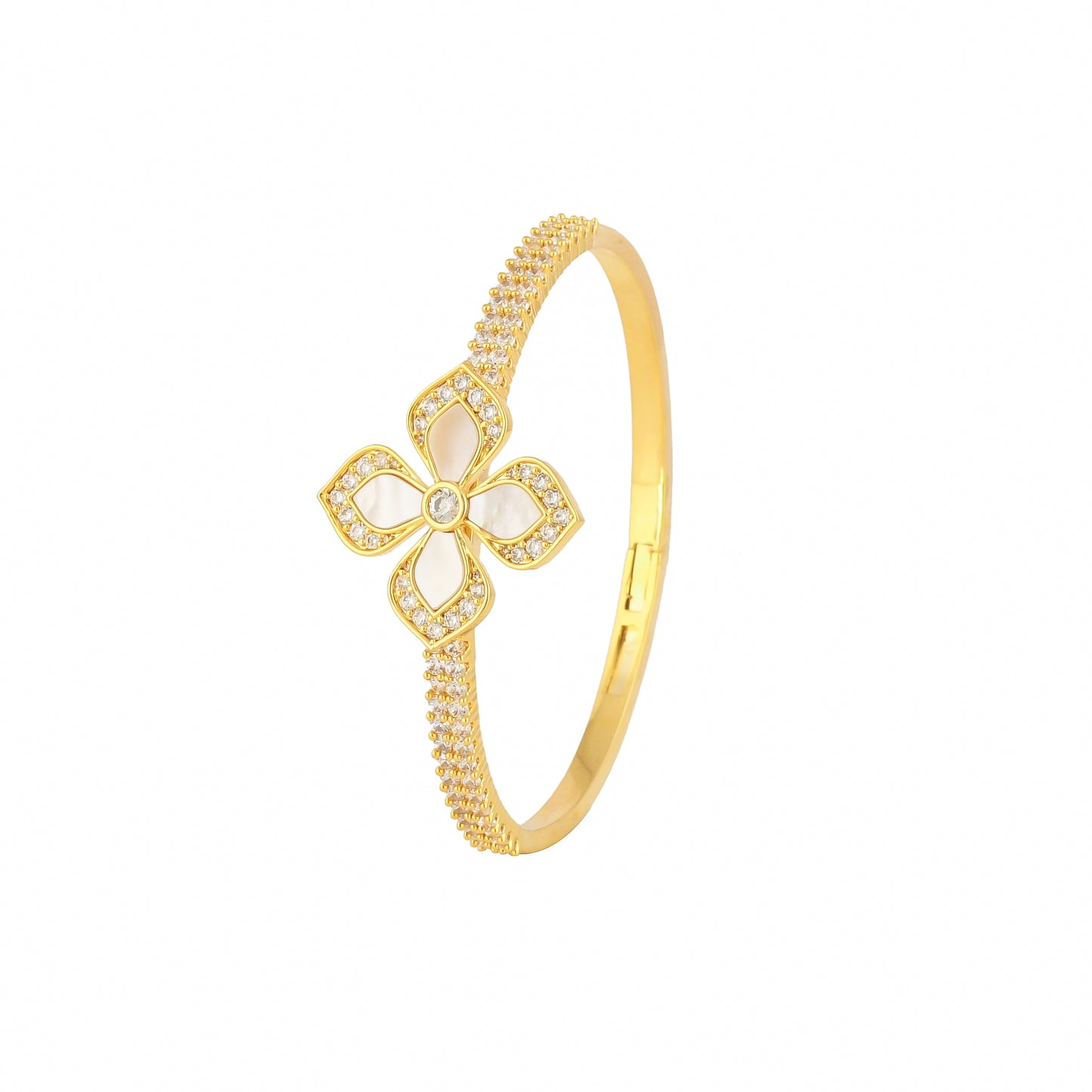 Bradiya Luxury Diamond Floret Bangle - Bradiya