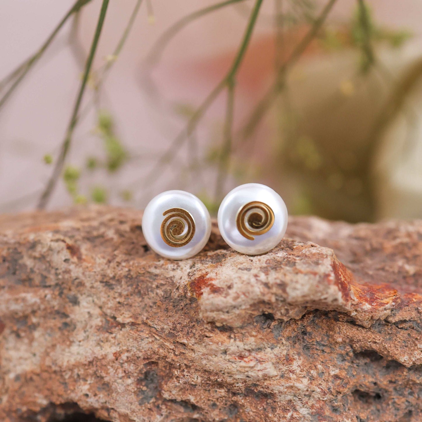 Spira Moti Earring Studs - Waterproof - Bradiya
