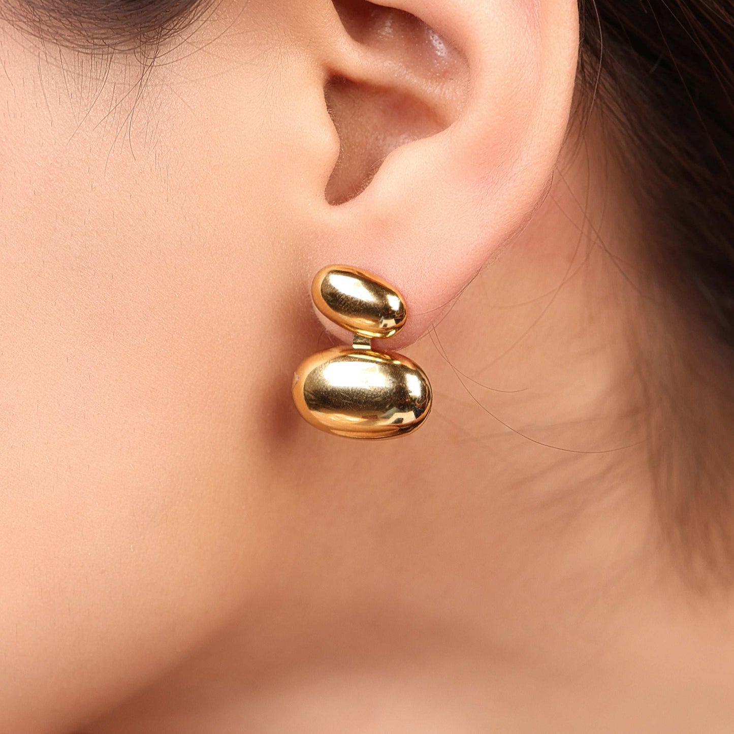 Golden Bean Bliss Earrings - Bradiya