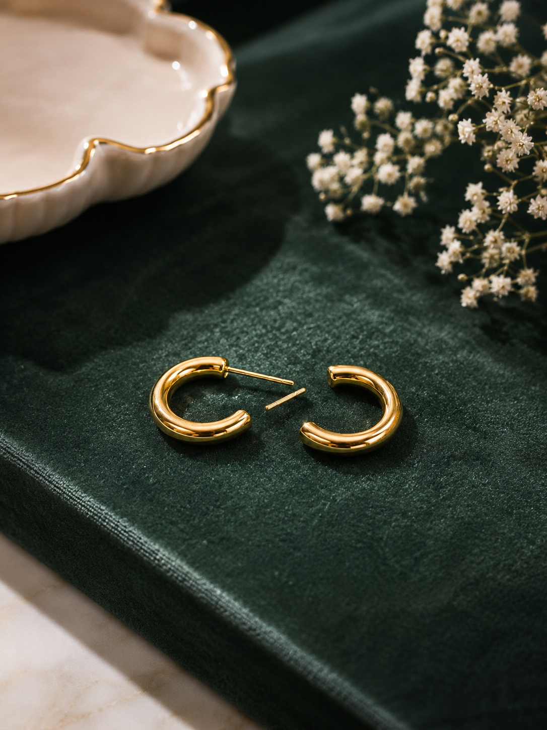 Essentials Chunky Gold C-Hoop Earrings