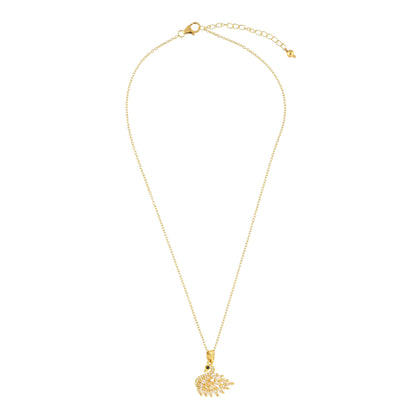 Diamond Swan Pendant Necklace. - Bradiya