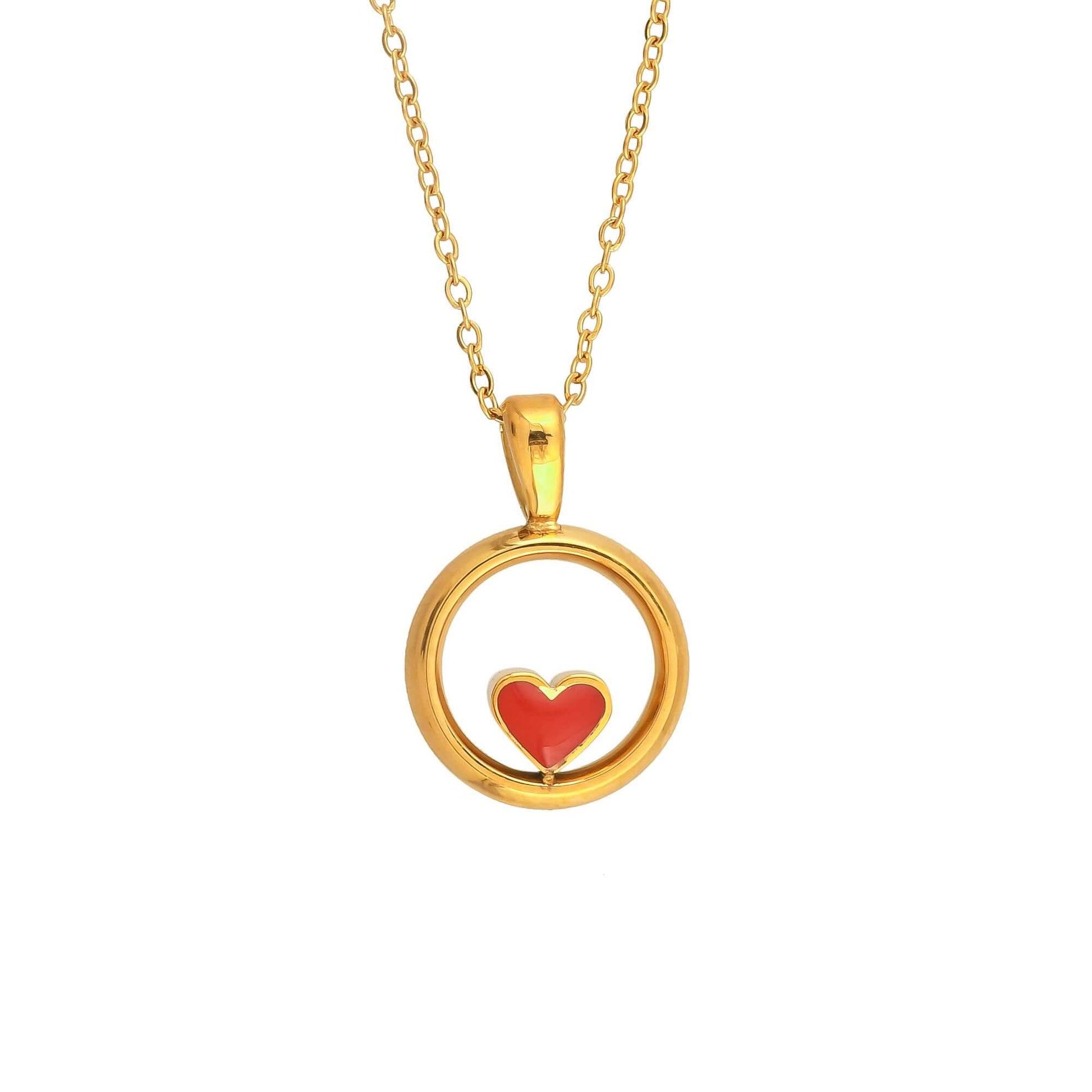 Bradiya Dropping Heart Gold Pendant - Anti-Tarnish Luxury - Bradiya