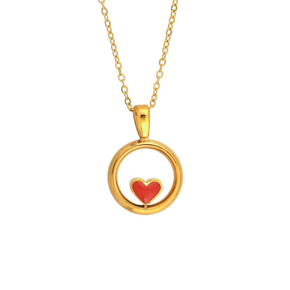 Bradiya Dropping Heart Gold Pendant - Anti-Tarnish Luxury - Bradiya