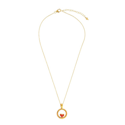 Bradiya Dropping Heart Gold Pendant - Anti-Tarnish Luxury - Bradiya