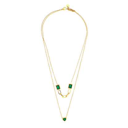 Bradiya Emerald Isle Duo Necklace - Bradiya