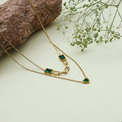 Bradiya Emerald Isle Duo Necklace - Bradiya