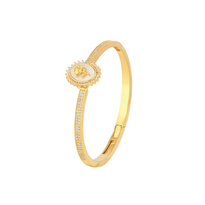 18Kt Gold Plated Gilded Rose Bracelet - Bradiya