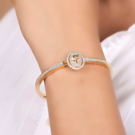 18Kt Gold Plated Gilded Rose Bracelet - Bradiya