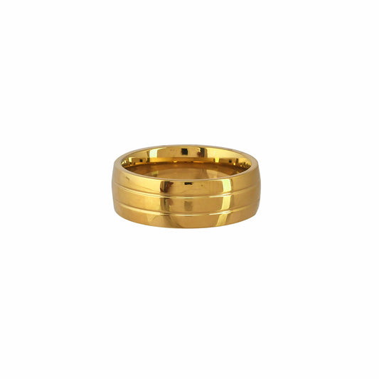 Bevel Groove Band Ring - Anti-Tarnish Luxury - Bradiya