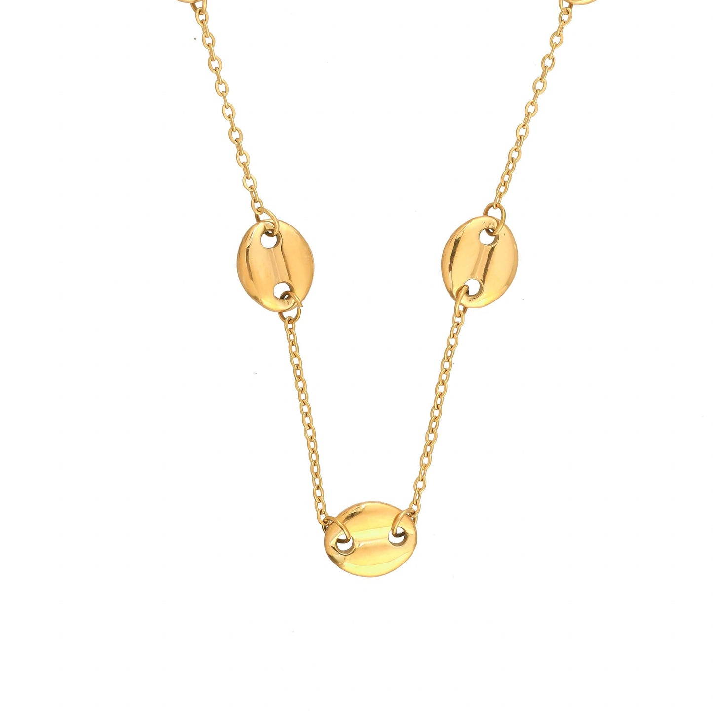 Coffee Bean Chain Necklace - Bradiya