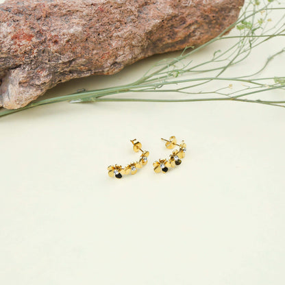 Gold Floral Drop 18Kt Gold Plated Earrings - Bradiya