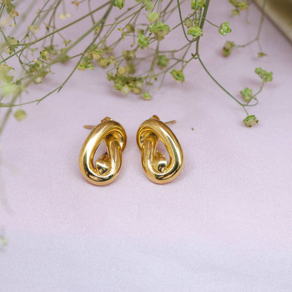 The Golden Knot of Joy Anti-tarnish Earrings - Bradiya