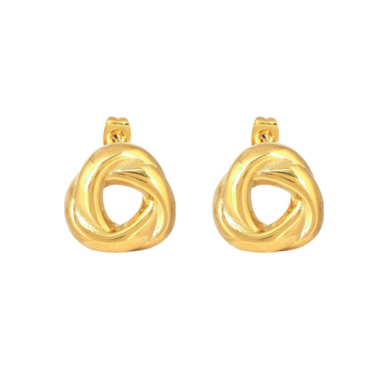 Bradiya Gold Knot Stud Earrings - Anti-Tarnish Luxury - Bradiya