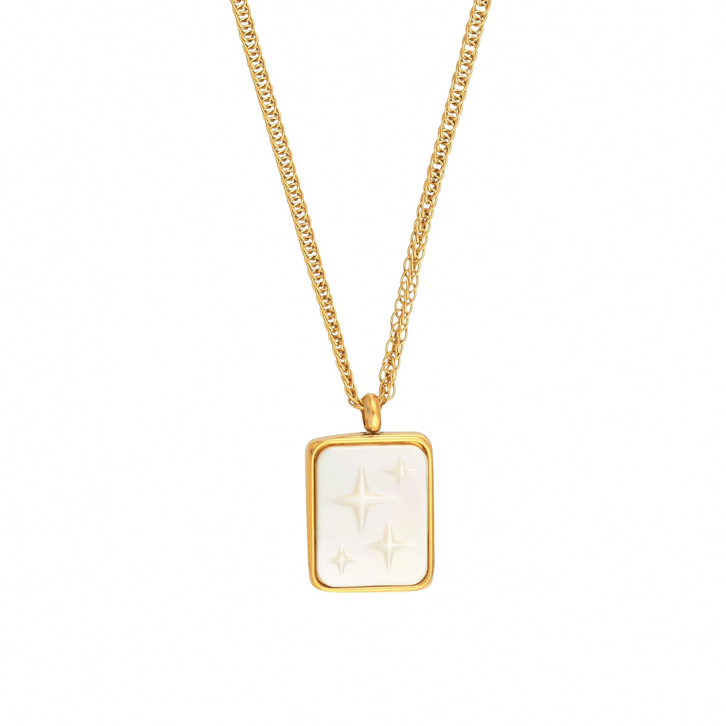 Mother-of-Pearl Star Necklace - Bradiya