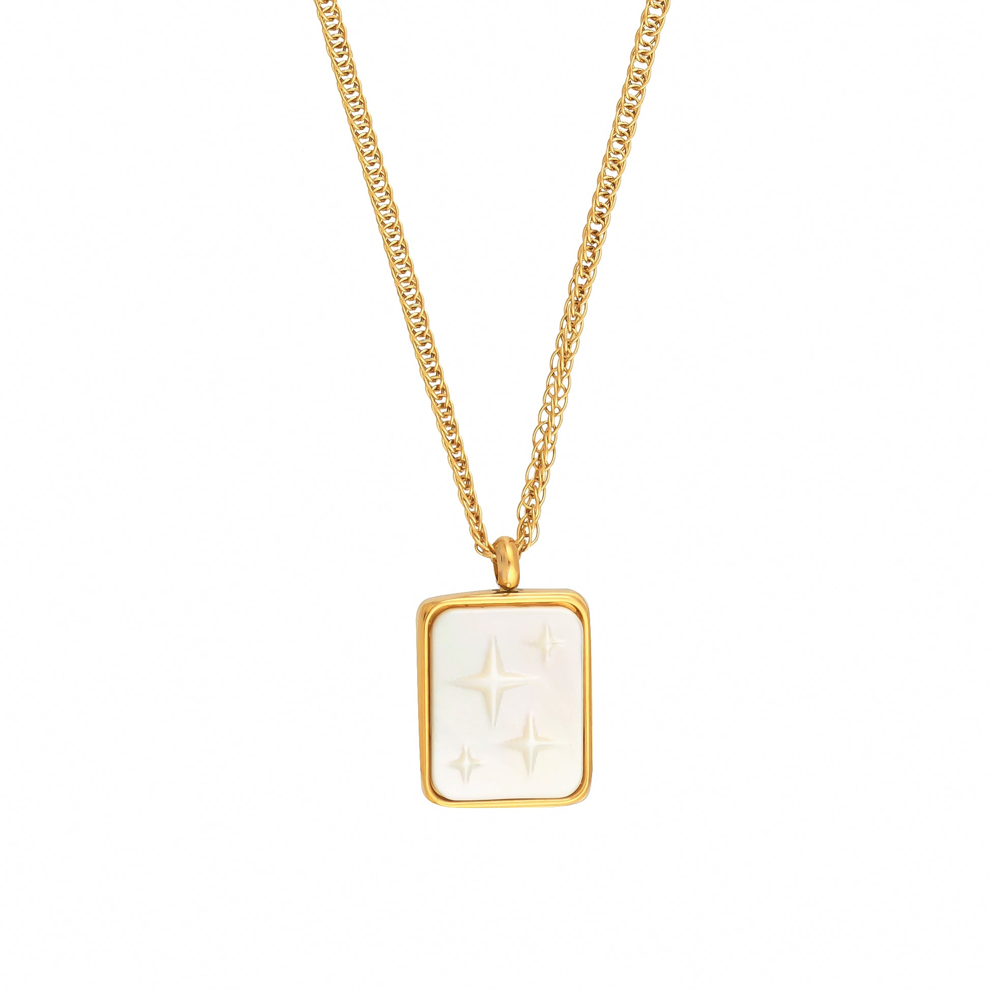 Mother-of-Pearl Star Necklace - Bradiya