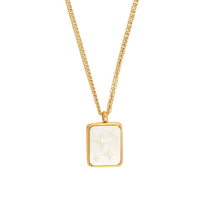 Mother-of-Pearl Star Necklace - Bradiya