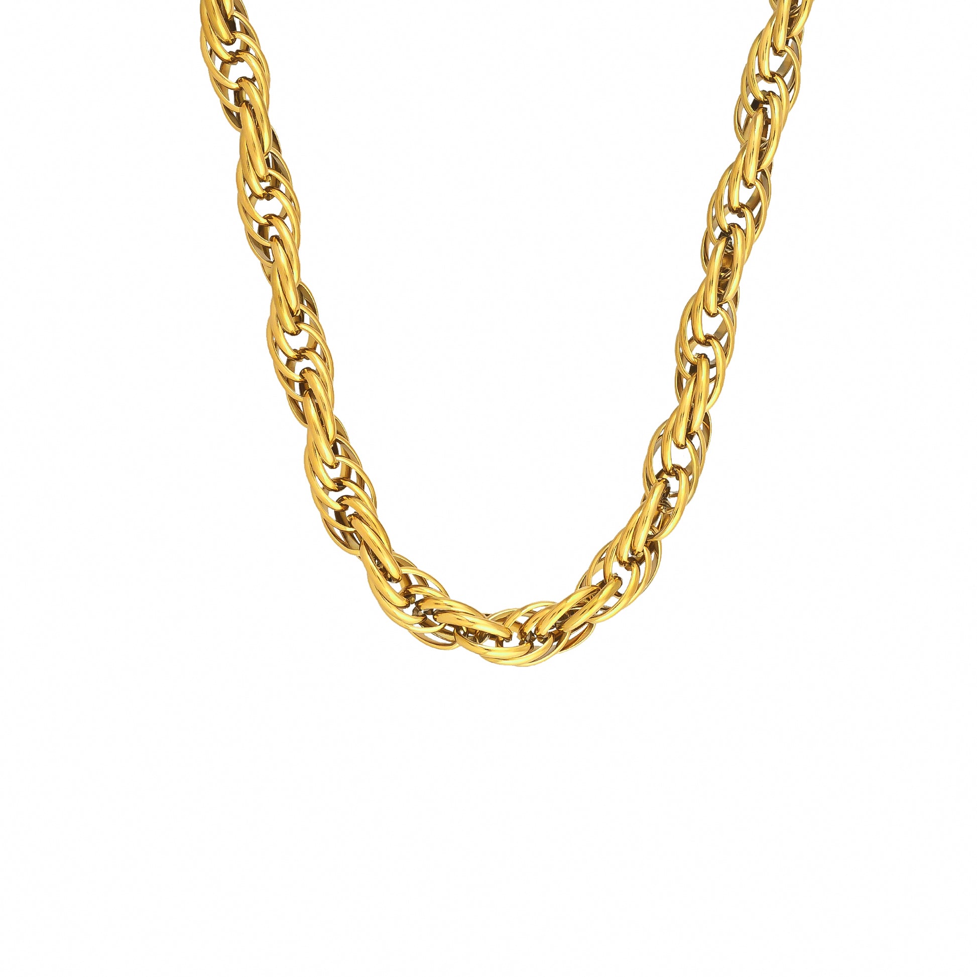 Gold Rope Chain Necklace - Bradiya