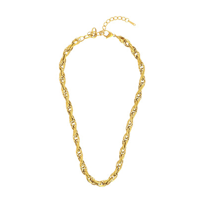 Gold Rope Chain Necklace - Bradiya