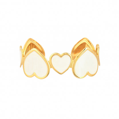 Enamel Heart Band Romantic Bracelet - Bradiya