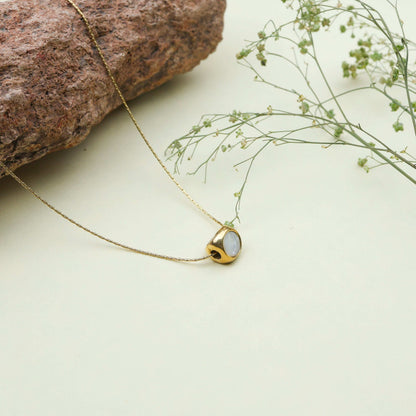 Bradiya Luxury Cylinder Pearl Necklace - Anti-Tarnish - Bradiya